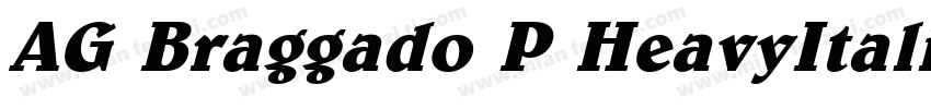 AG Braggado P HeavyItalic字体转换